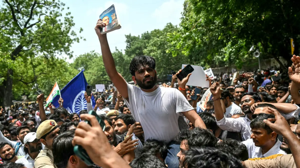 Cockroach Janta Party Founder Assaulted During Jaipur Protest, Incident Caught on Camera Cockroach Janta Party Founder Assaulted During Jaipur Protest