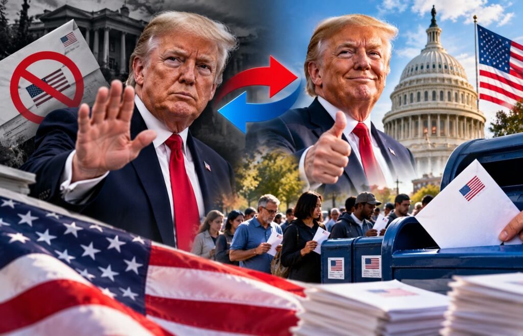 Trump Reverses Stance on Mail-In Ballots