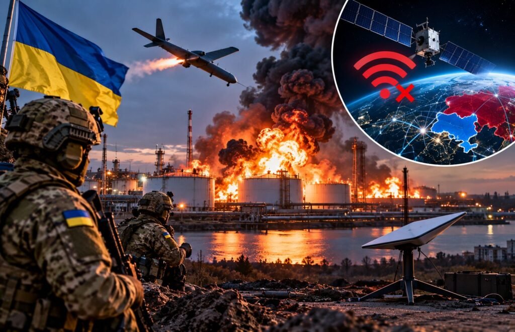 Ukraine Strikes Russian Oil Terminal Amid Starlink Disruptions