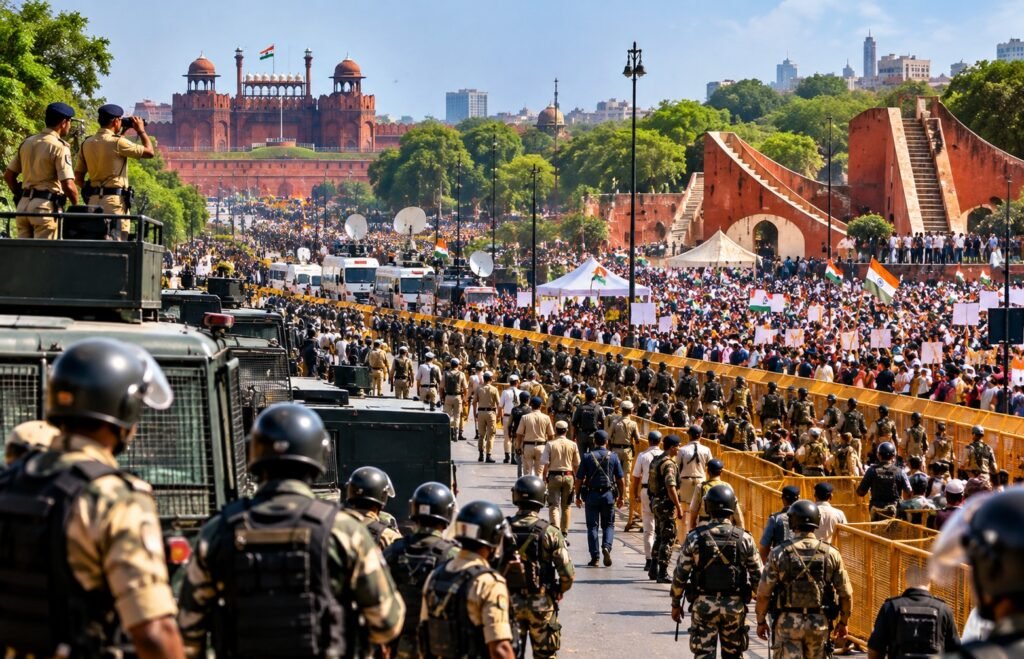 Delhi Qila: 35,000 Security Personnel for CJP’s ‘Jantar Mantar 2.0’ Protest CJP’s ‘Jantar Mantar 2.0’ Protest